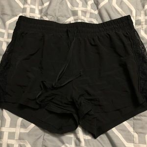 Black running shorts
